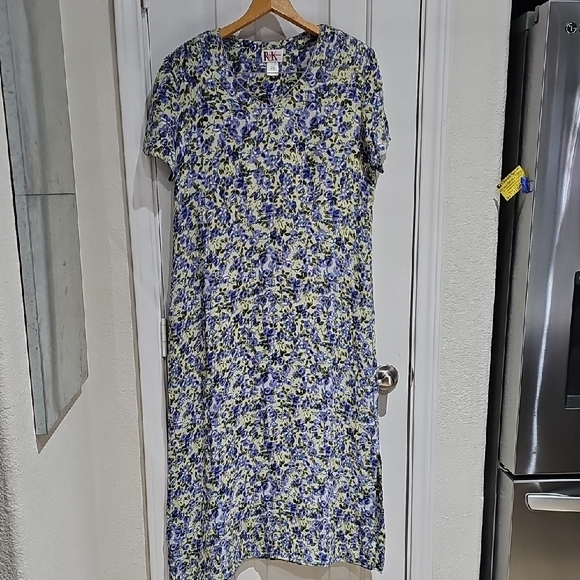 K & K Vintage  100% Rayon Floral Print Women's Dress Size 14 - Picture 1 of 5